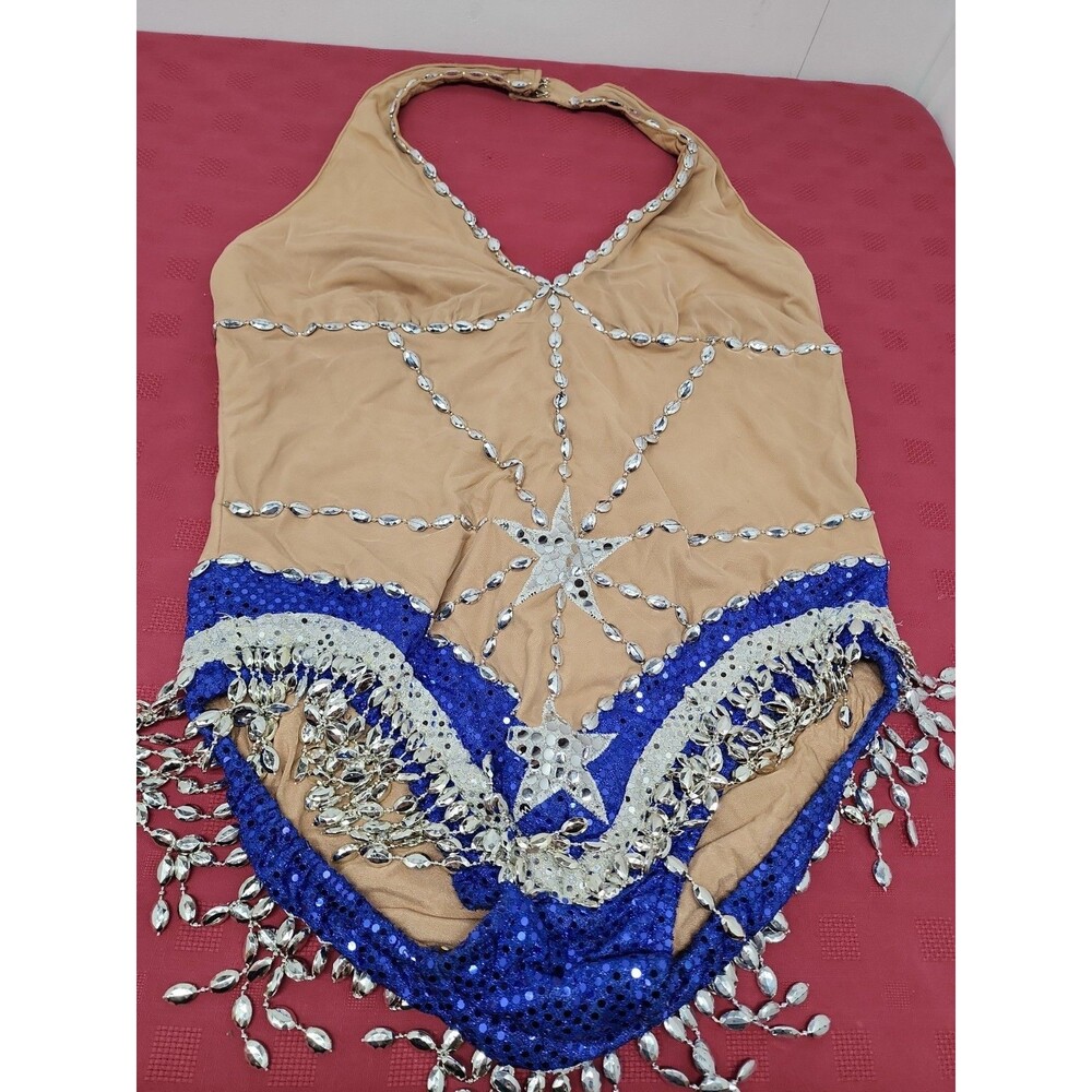 Costume Magician Asst~Figure Skater~Gymnast~ Beaded~Glitter Cape Sz L/XL Read
